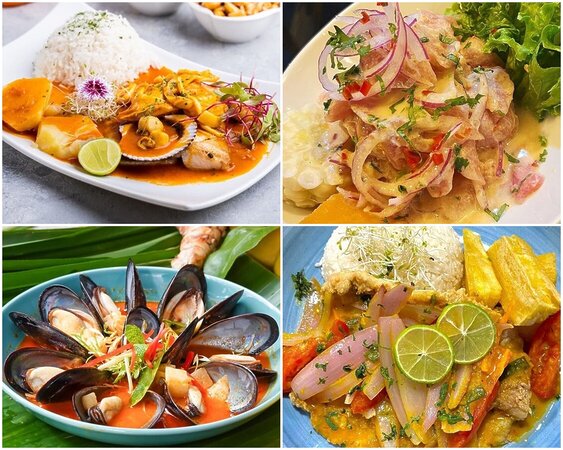 Comidas Peruanas a base de pescados y mariscos!